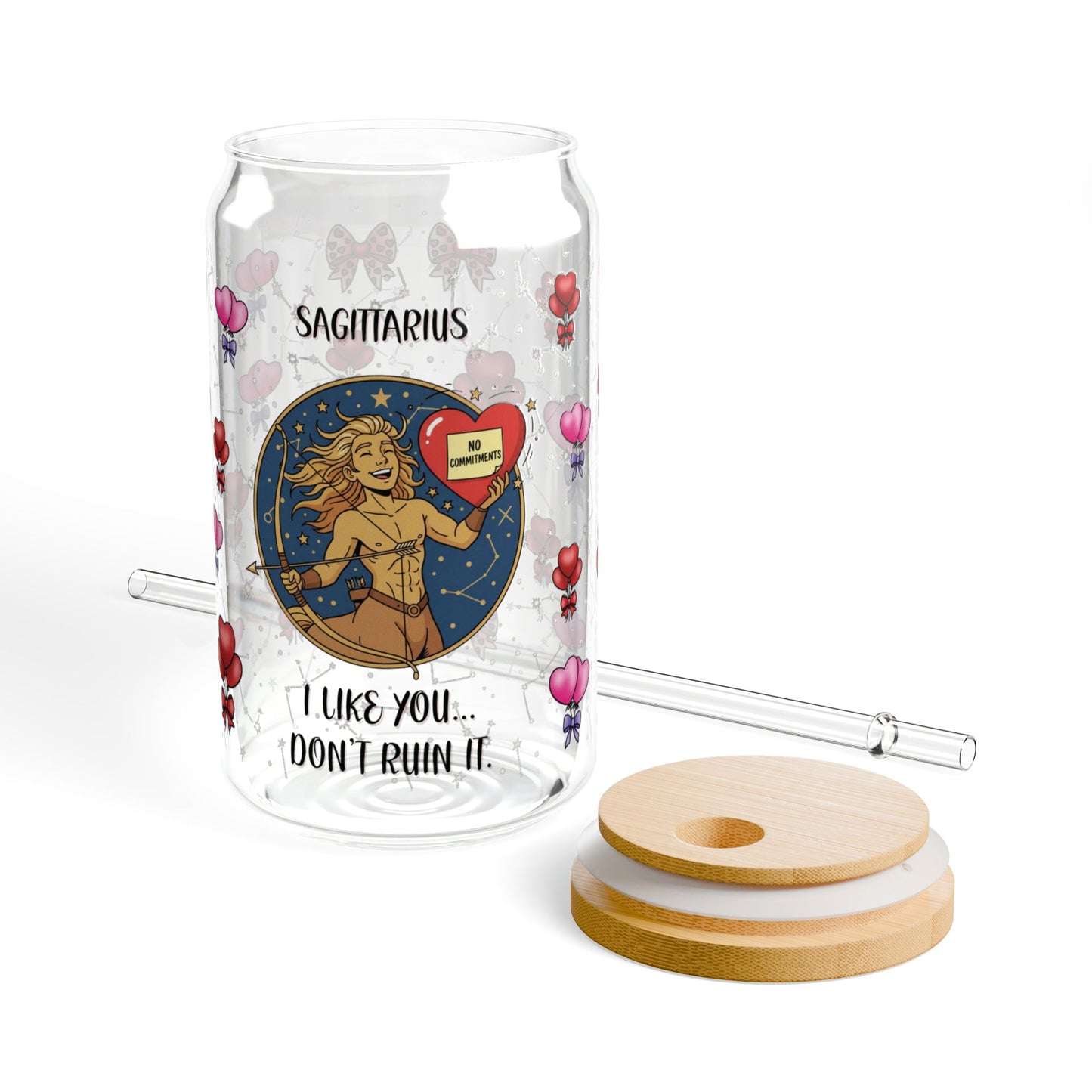 Sagittarius Zodiac Sipper Glass - 16oz