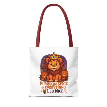Leo Halloween Tote Bag, Leo Tote, Halloween Party Accessory, Gift for Leo,  Halloween Decor