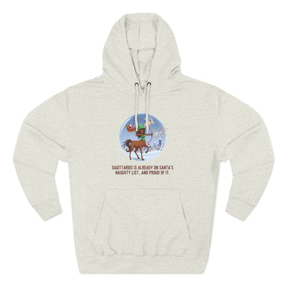 Sagittarius Christmas-Themed Three Panel Hoodie #2 Fleece Pullover
