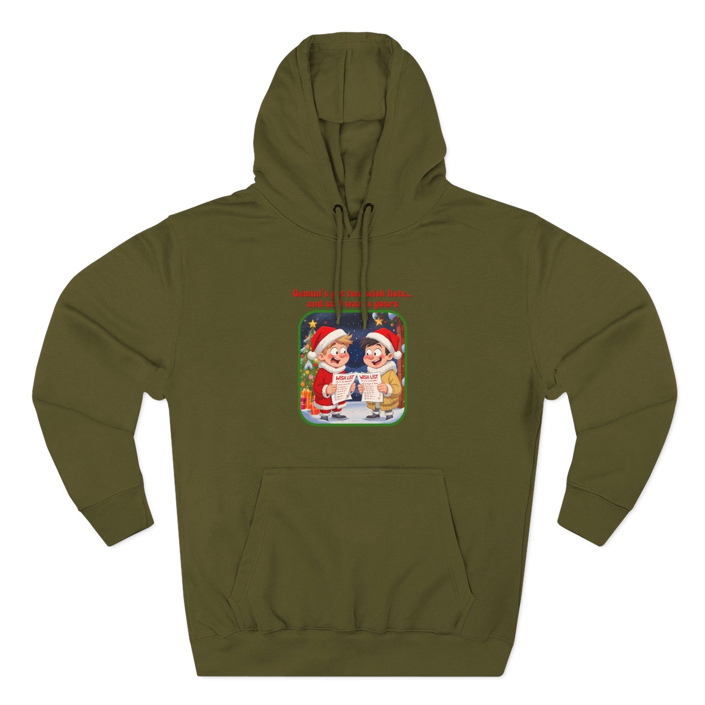 Gemini Christmas-Themed Three Panel Fleece Hoodie #3