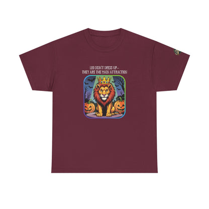 Leo Halloween Heavy Cotton Tee - Perfect for Men, Everyday Wear, Halloween Costume Alternative, Leo Gift