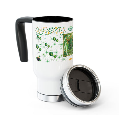 Taurus Stainless Steel 14oz Travel Mug - St. Patrick's Day Design