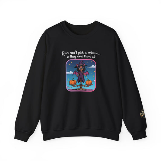 Halloween-themed Libra Inspired Ladies Crewneck Sweatshirt