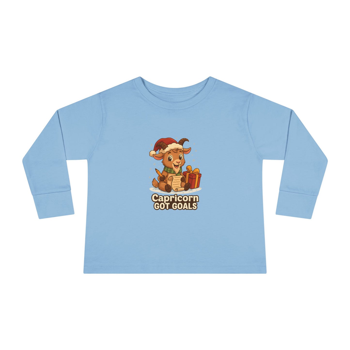 Capricorn Christmas-Themed Toddler Long Sleeve Tee