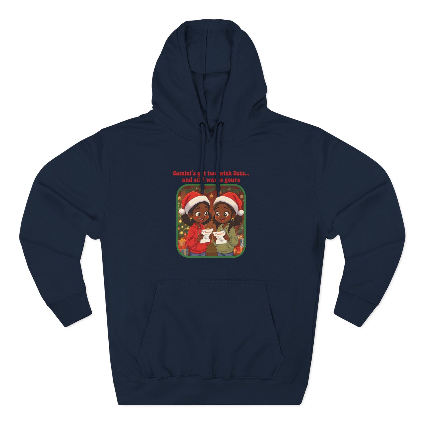 Gemini Christmas-Themed Three Panel Fleece Hoodie #4