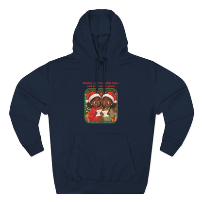 Gemini Christmas-Themed Three Panel Fleece Hoodie #4