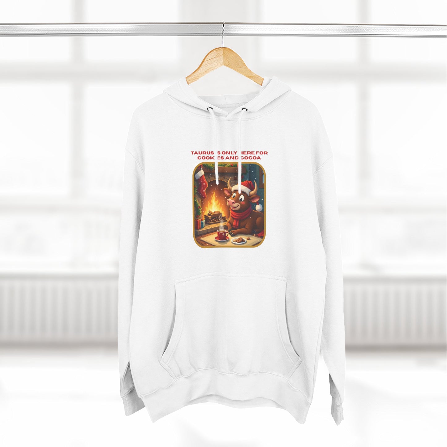 Taurus Christmas-Themed Three Panel Fleece Hoodie for Him