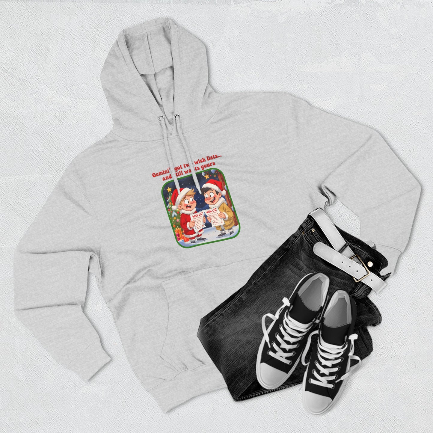 Gemini Christmas-Themed Three Panel Fleece Hoodie #3
