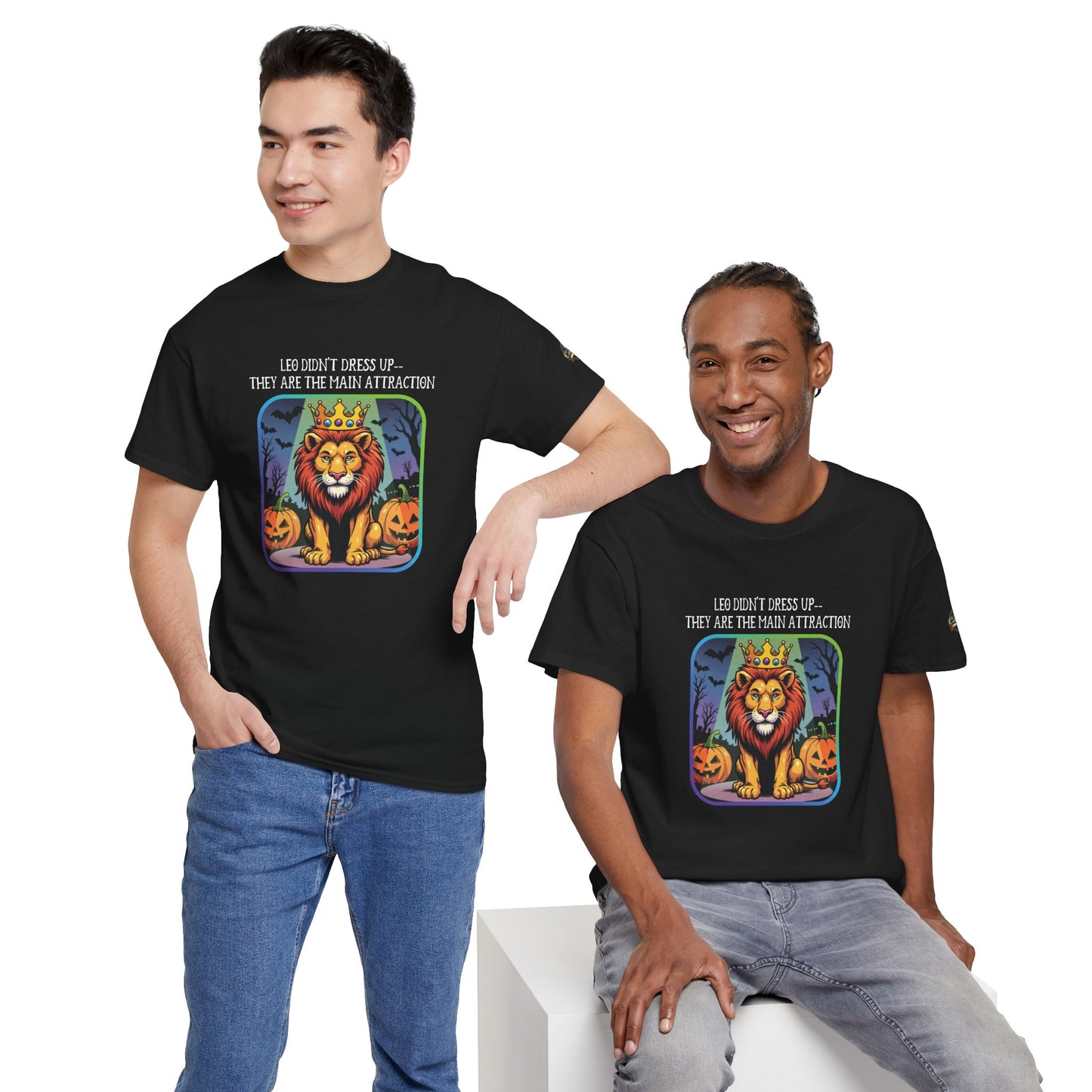 Leo Halloween Heavy Cotton Tee - Perfect for Men, Everyday Wear, Halloween Costume Alternative, Leo Gift