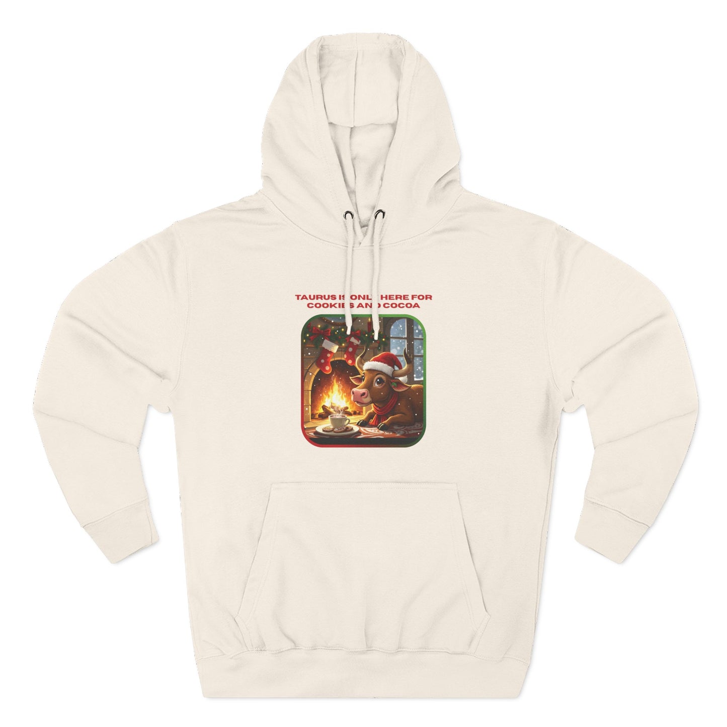 Taurus Christmas-Themed Three Panel Fleece Hoodie for Her
