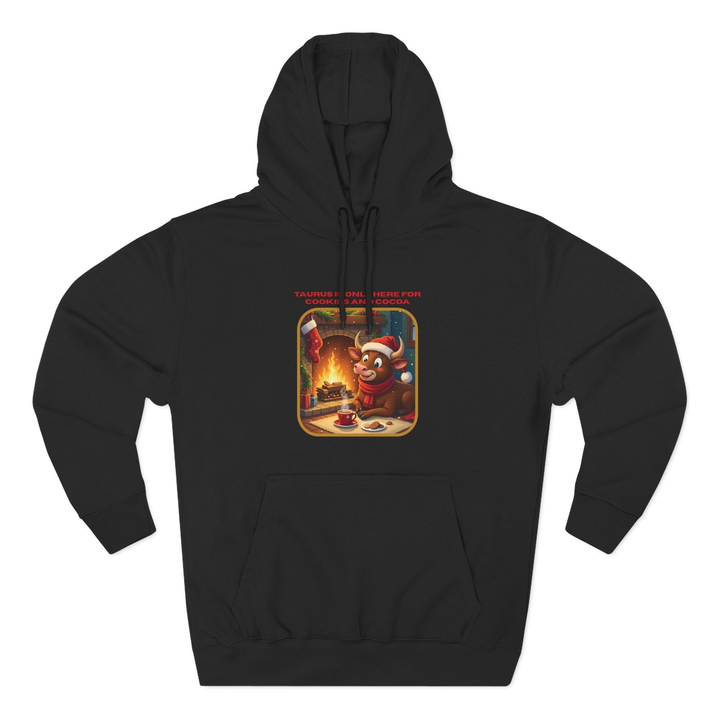 Taurus Christmas-Themed Three Panel Fleece Hoodie for Him