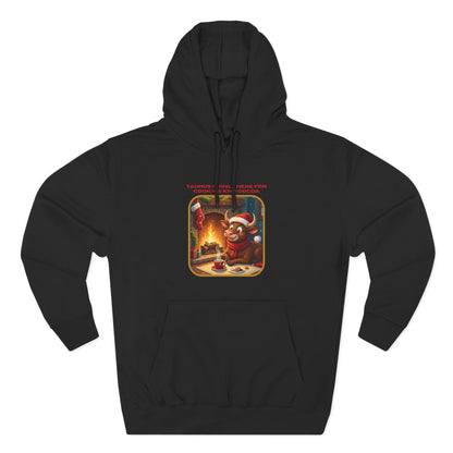 Taurus Christmas-Themed Three Panel Fleece Hoodie for Him