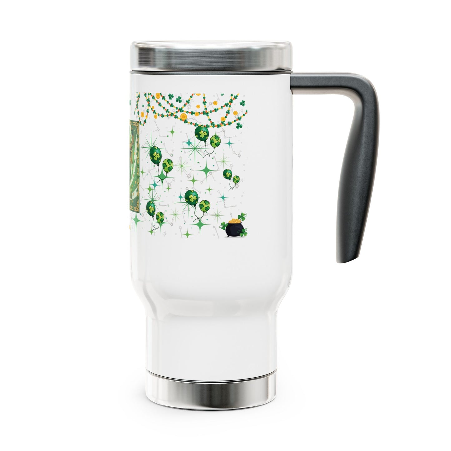 Taurus Stainless Steel 14oz Travel Mug - St. Patrick's Day Design