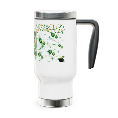 Taurus Stainless Steel 14oz Travel Mug - St. Patrick's Day Design