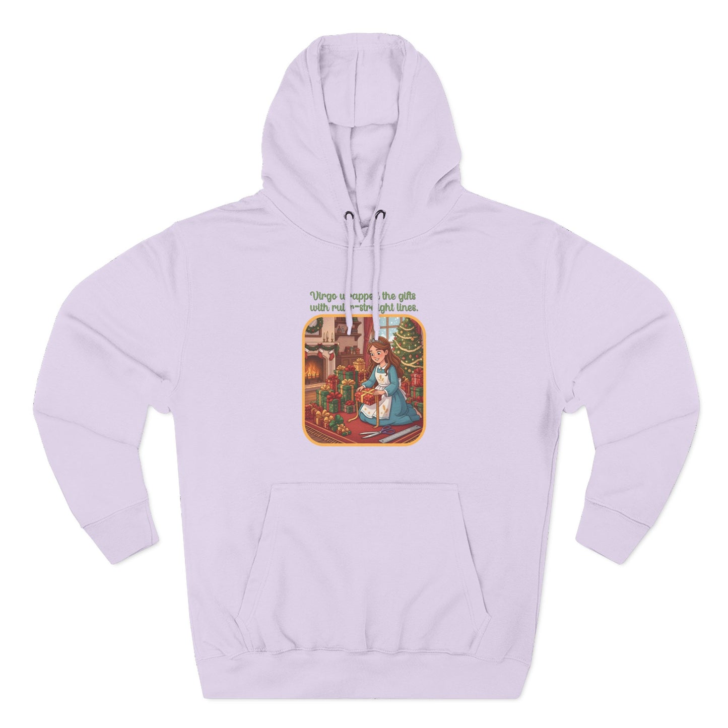 Virgo Christmas-Themed Three Panel Fleece Hoodie