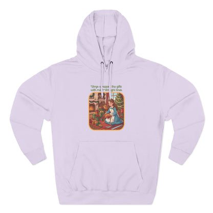 Virgo Christmas-Themed Three Panel Fleece Hoodie