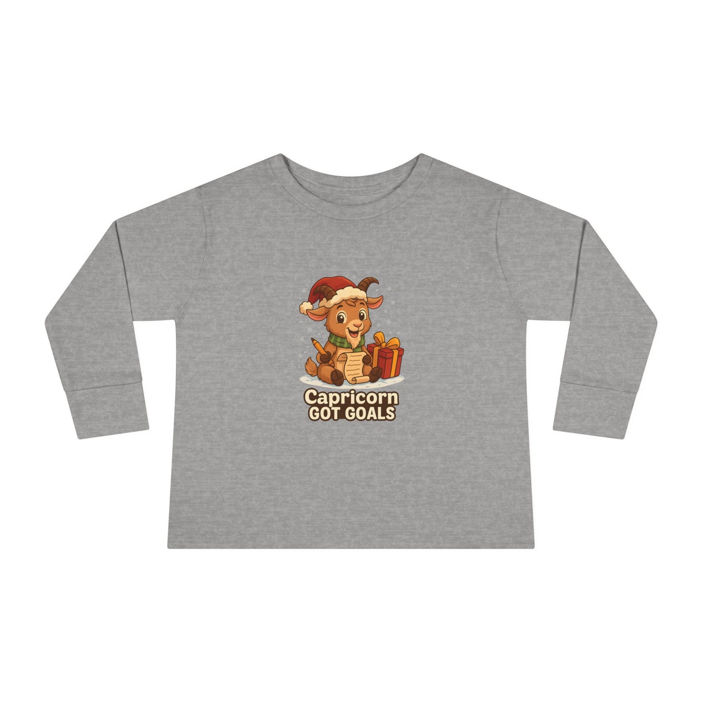 Capricorn Christmas-Themed Toddler Long Sleeve Tee
