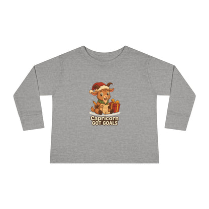 Capricorn Christmas-Themed Toddler Long Sleeve Tee
