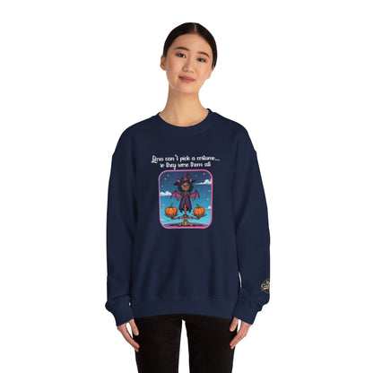 Halloween-themed Libra Inspired Ladies Crewneck Sweatshirt