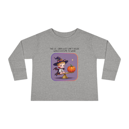 Halloween-themed Libra Long Sleeve Tee - Libra Fashion for Kids, Spooky Season Outfit, Boo-tiful Gift, Trick or Treat Shirt, Zodiac Gift