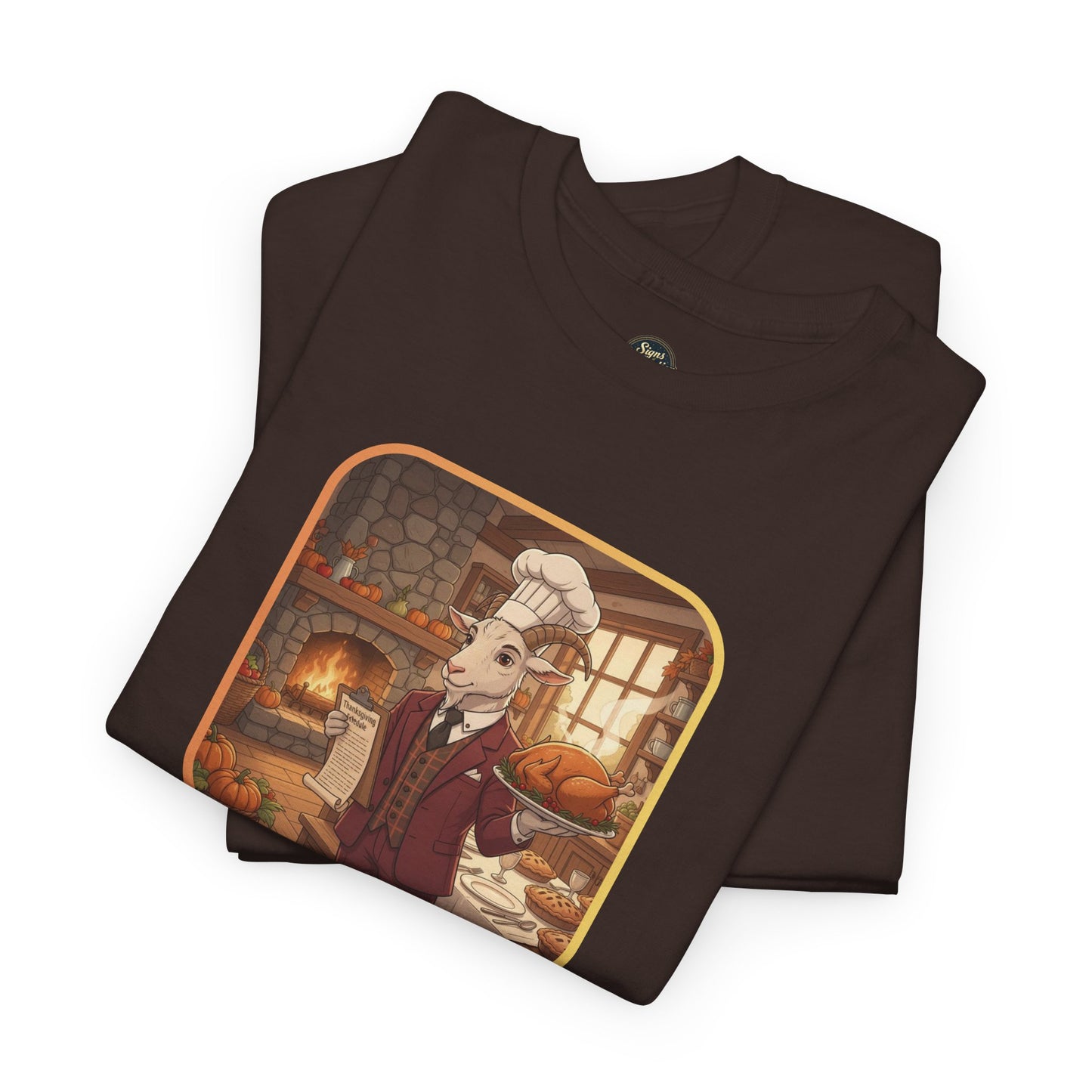 Capricorn Thanksgiving-Themed Unisex Heavy Cotton Tee