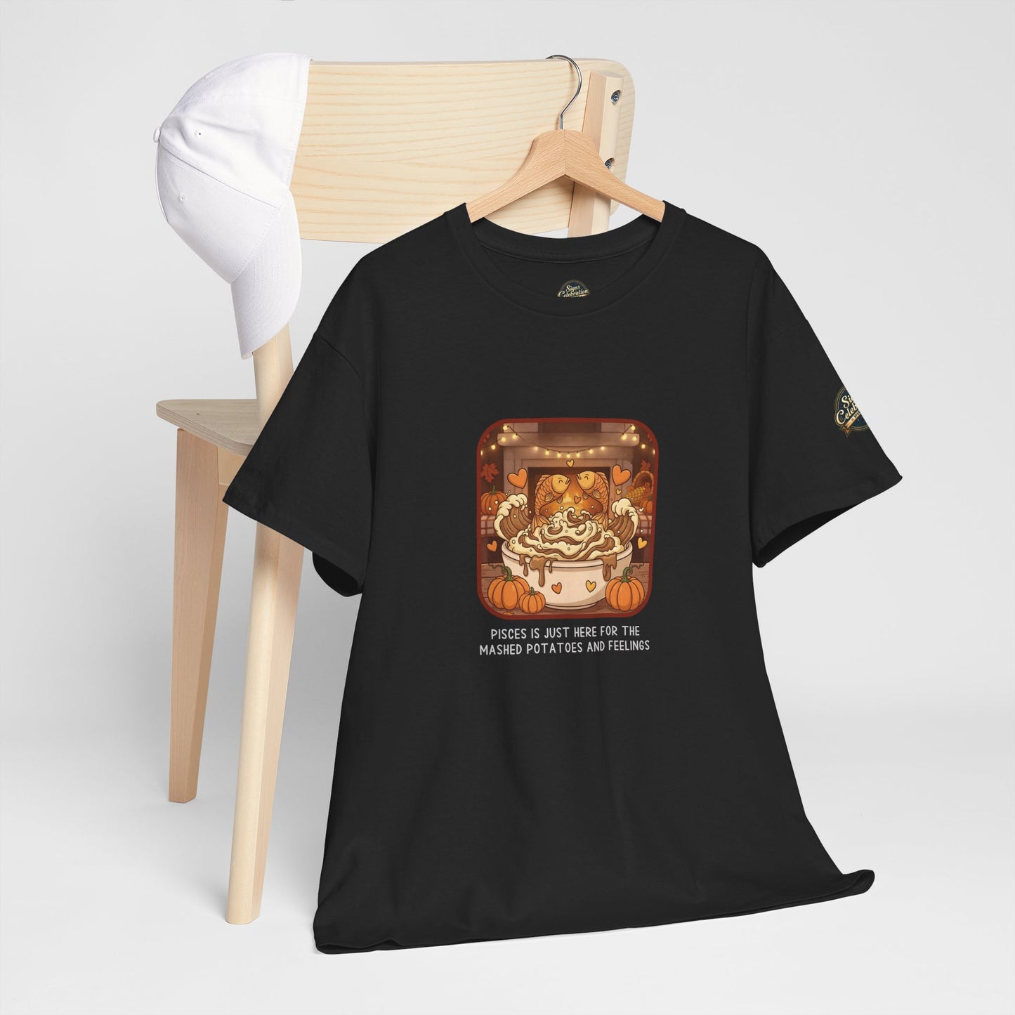 Pisces Thanksgiving-Themed Unisex Heavy Cotton Tee