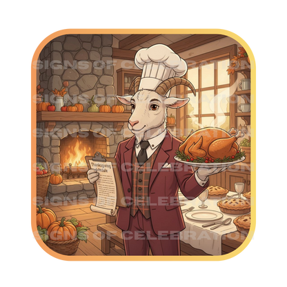 Capricorn Thanksgiving-Themed Unisex Heavy Cotton Tee