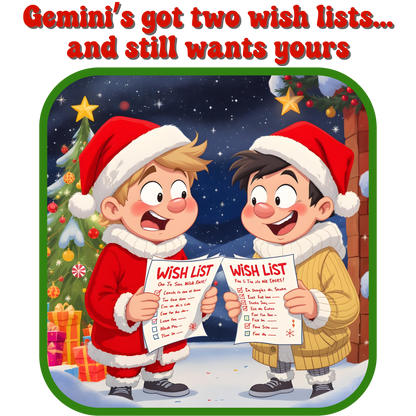 Gemini Christmas-Themed Three Panel Fleece Hoodie #3