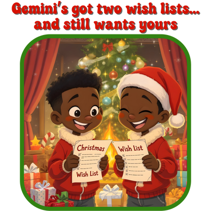 Gemini Christmas-Themed Three Panel Fleece Hoodie