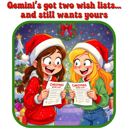 Gemini Christmas-Themed Three Panel Fleece Hoodie #2