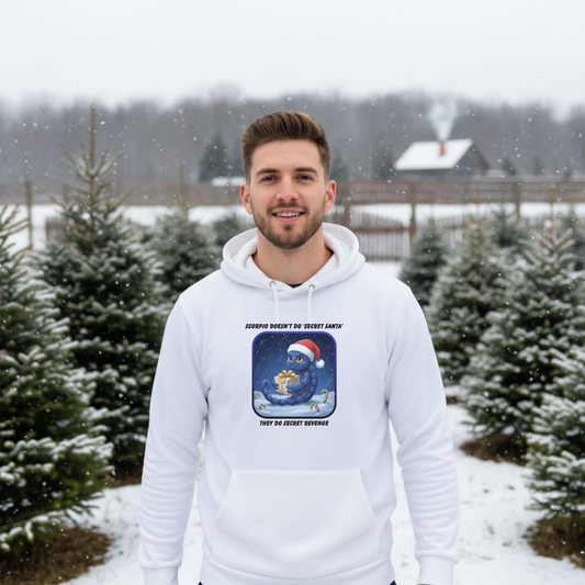 Scorpio Christmas-Themed Three Panel Fleece Hoodie