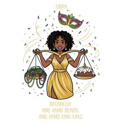 Libra Mardi Gras Three-Panel Fleece Hoodie