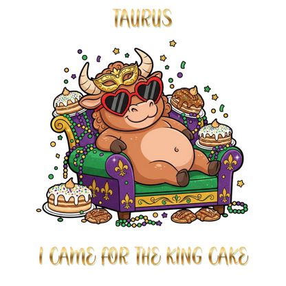 Taurus Mardi Gras Three-Panel Fleece Hoodie