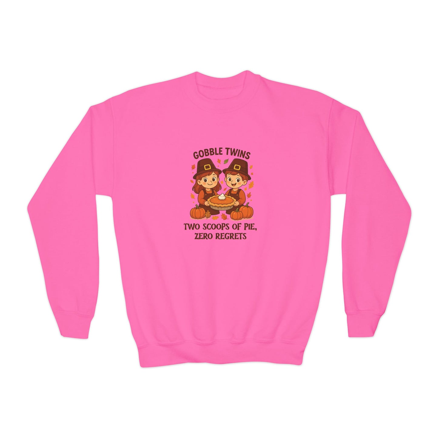 Gemini Thanksgiving-Themed Youth Crewneck Pullover Sweatshirt
