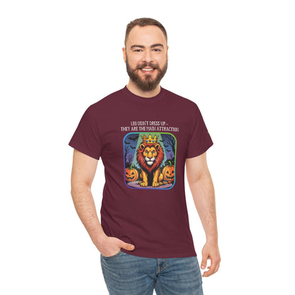 Leo Halloween Heavy Cotton Tee - Perfect for Men, Everyday Wear, Halloween Costume Alternative, Leo Gift