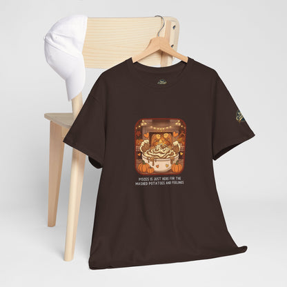 Pisces Thanksgiving-Themed Unisex Heavy Cotton Tee