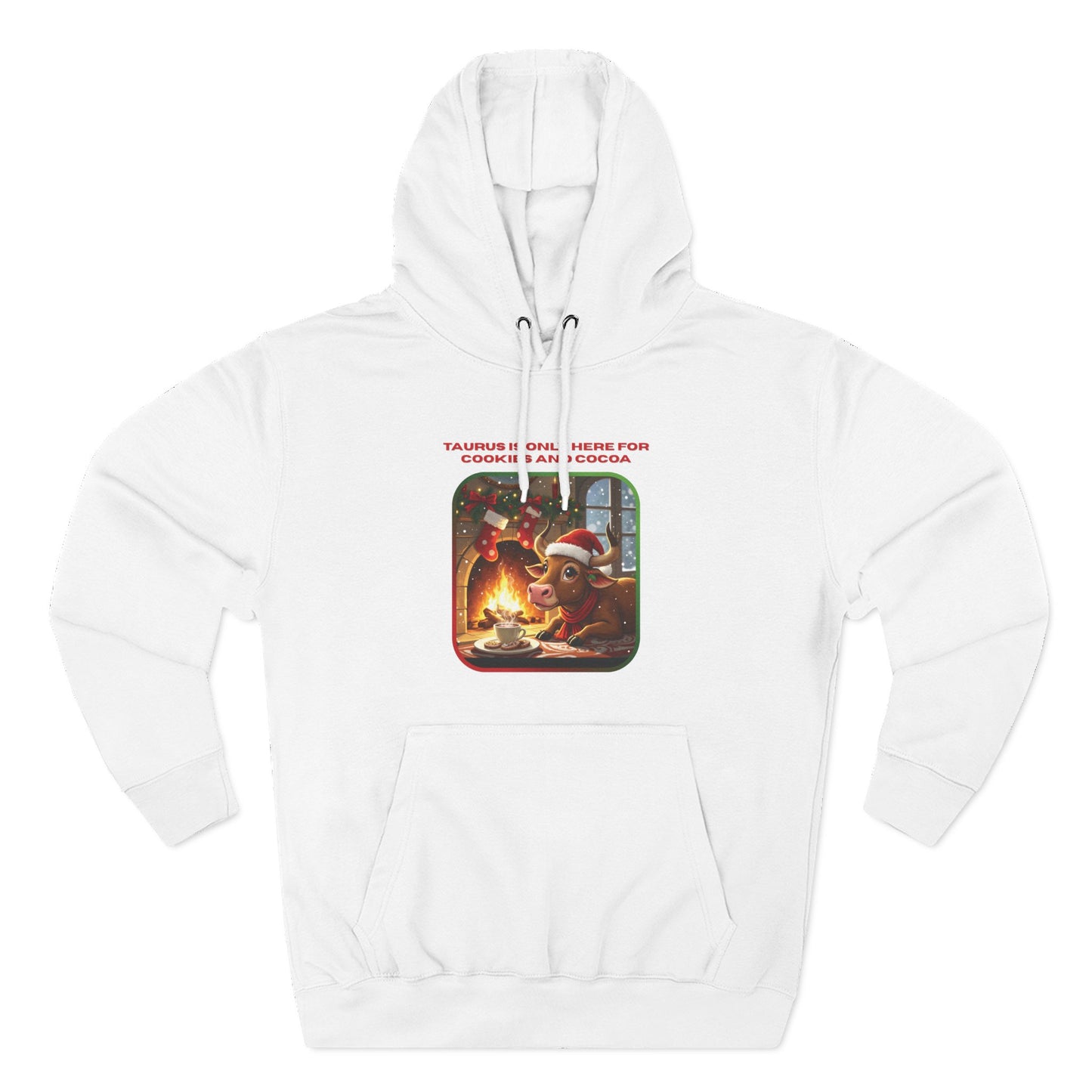 Taurus Christmas-Themed Three Panel Fleece Hoodie for Her