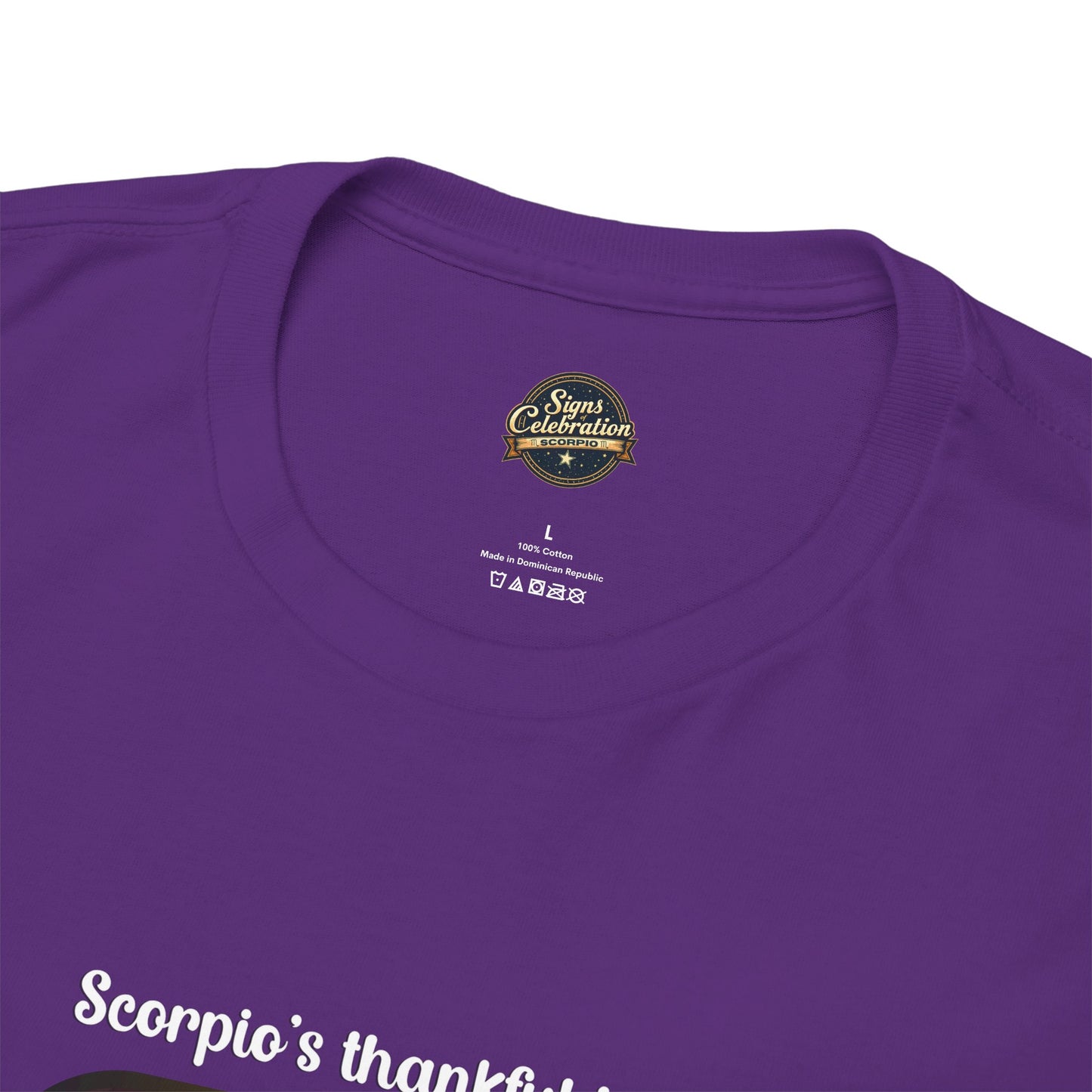 Scorpio Thanksgiving-Themed Unisex Heavy Cotton Tee