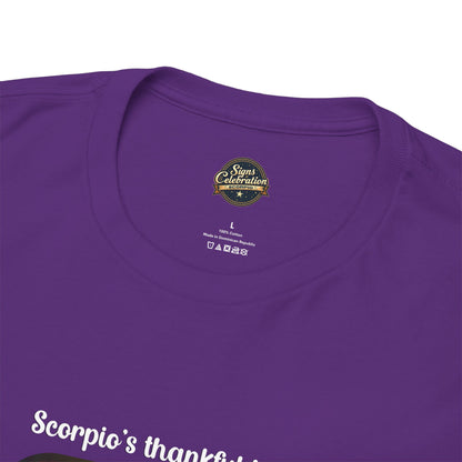 Scorpio Thanksgiving-Themed Unisex Heavy Cotton Tee