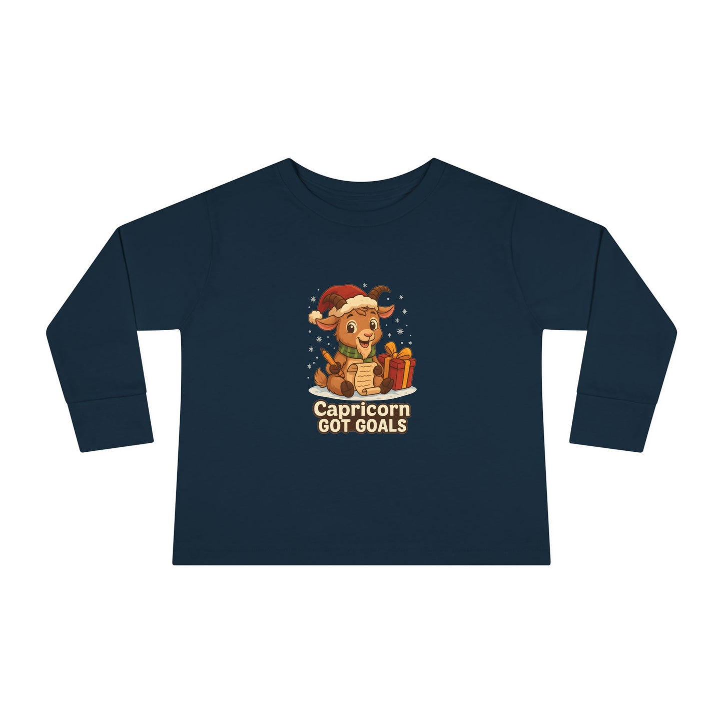 Capricorn Christmas-Themed Toddler Long Sleeve Tee