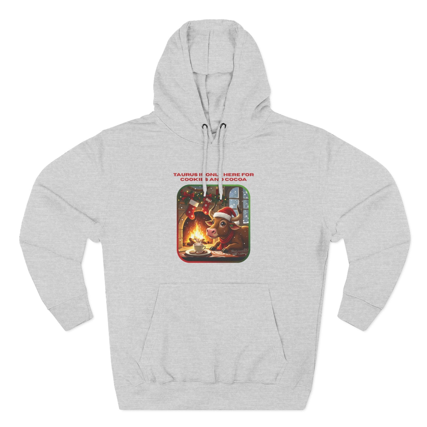 Taurus Christmas-Themed Three Panel Fleece Hoodie for Her