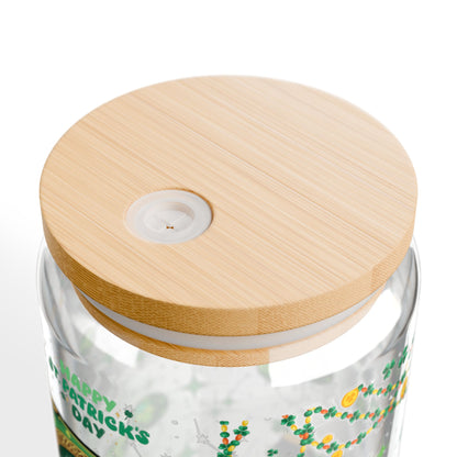 Aquarius Sipper Glass 16oz – St. Patrick's Day Design