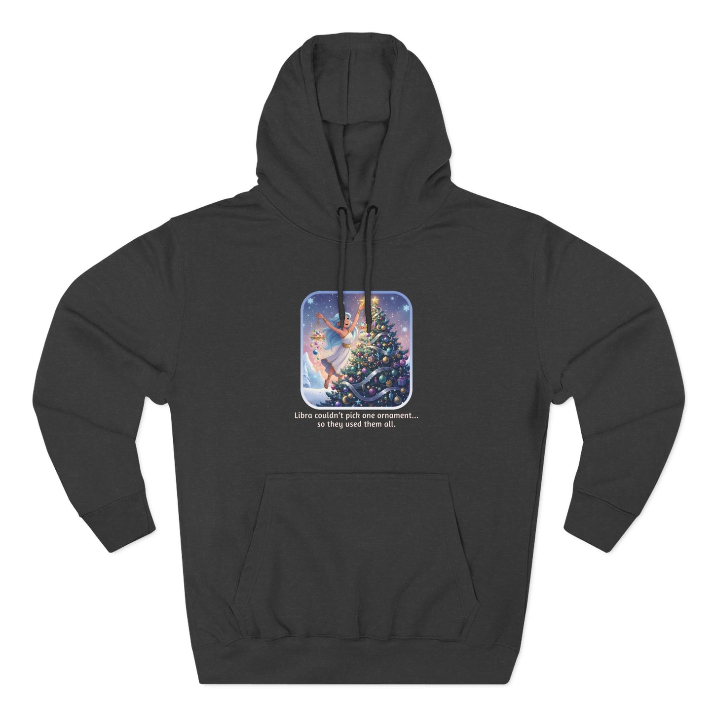 Libra #2 Christmas-Themed Three Panel Fleece Hoodie for Her