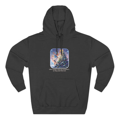 Libra #2 Christmas-Themed Three Panel Fleece Hoodie for Her
