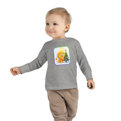 Leo Christmas-Themed Toddler Long Sleeve Tee