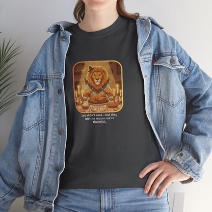 Leo Thanksgiving-Themed Unisex Heavy Cotton Tee