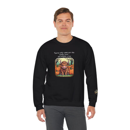 Halloween Taurus-Inspired Crewneck Sweatshirt for Men - Perfect for Spooky Season, Taurus Gift , Zodiac Gifts, Comfortable Style