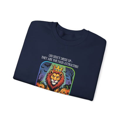 Halloween Leo-Inspired Crewneck Sweatshirt for Men - Perfect for Spooky Season, Leo Gift , Zodiac Gifts, Comfortable Style