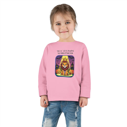 Leo Halloween Long Sleeve Tee - Leo Fashion for Kids, Spooky Season Outfit, Boo-tiful Gift, Trick or Treat Shirt, Zodiac Gift