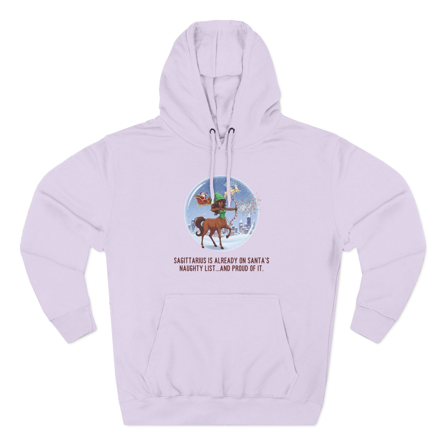 Sagittarius Christmas-Themed Three Panel Hoodie #2 Fleece Pullover
